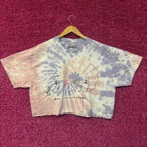 Barbie Rise By Lifting Each Other Crop Top tie dye Tshirt size XL
